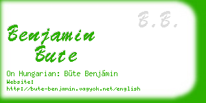 benjamin bute business card