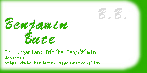 benjamin bute business card